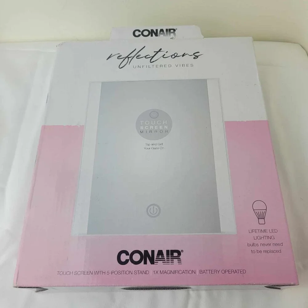 New Conair Reflections Unfiltered Vibes Touch Screen Adjustable Stand Mirror Sea